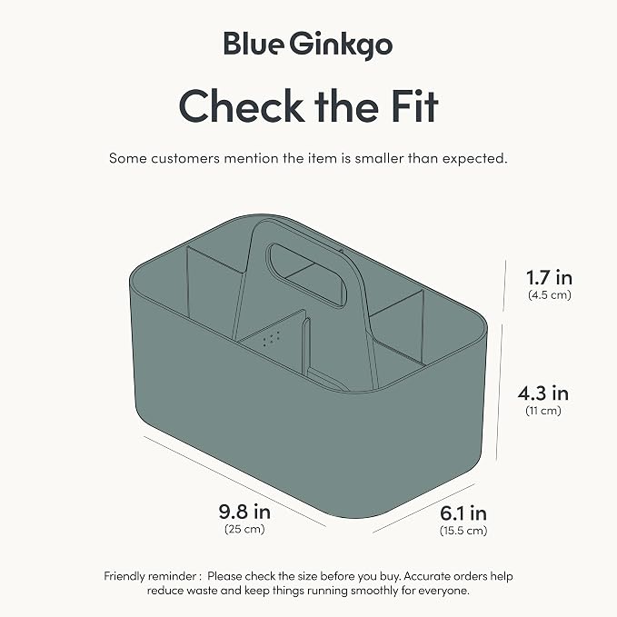 BLUE GINKGO Stackable Organizer Caddy, Made in Korea | Portable. Adjustable. - Image 3