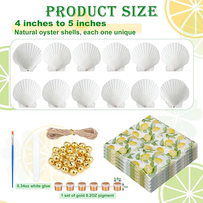 Gilprop 12 Pcs Large Scallop Shells - Image 2