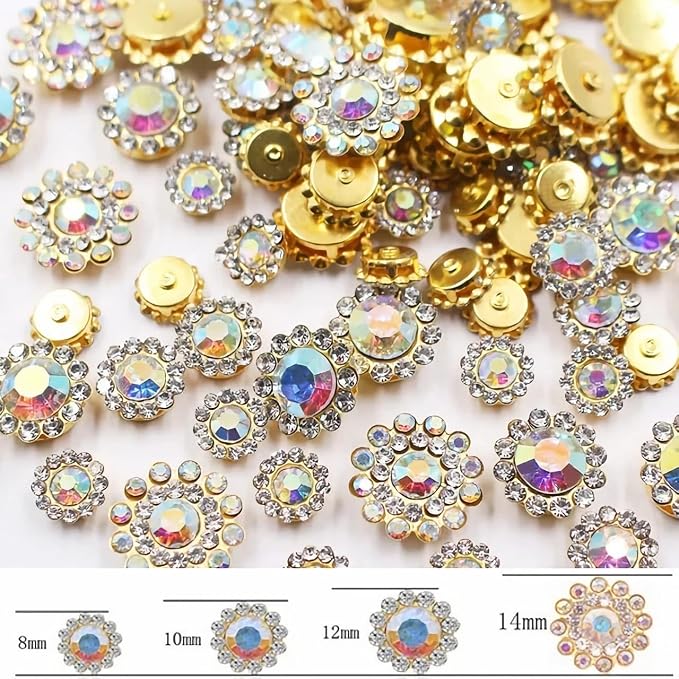 100pcs Crystal AB Gems Sew on Rhinestones - Image 2