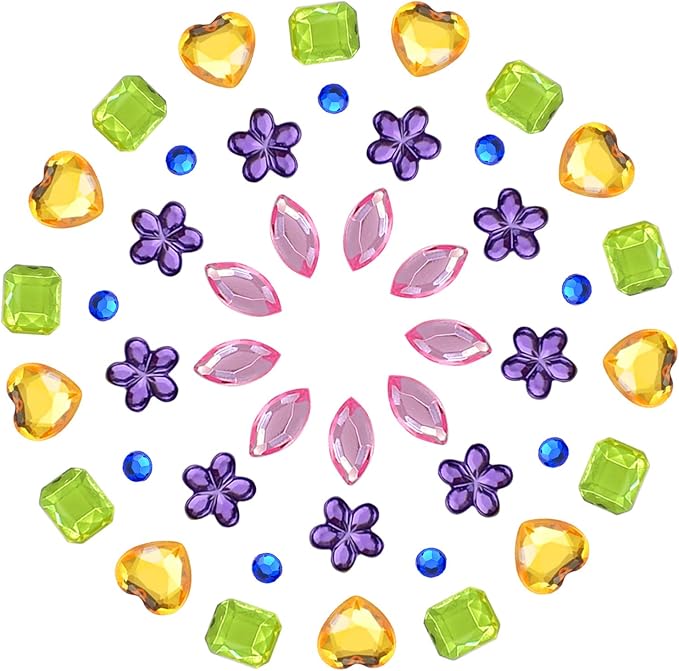 JPSOR 900pcs Gems Jewels for Crafts, Acrylic Flatback Rhinestones for Halloween - Image 4