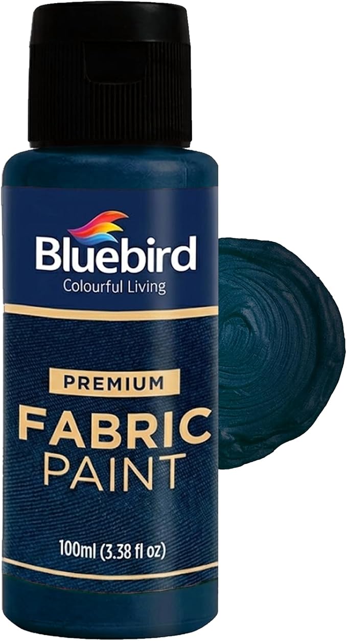 BLUEBIRD Fabric Paint Iridescent Lustrous Black by BluebirdArts
