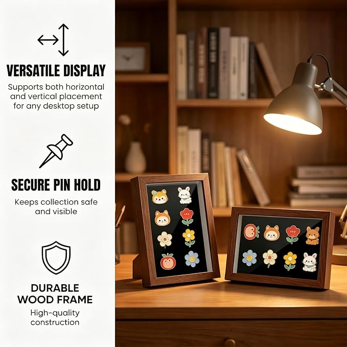 Pin Display Case, Enamel Pin Collection Display - Image 2