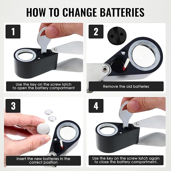 10x Foldable Pocket Magnifier Loupe - Image 5