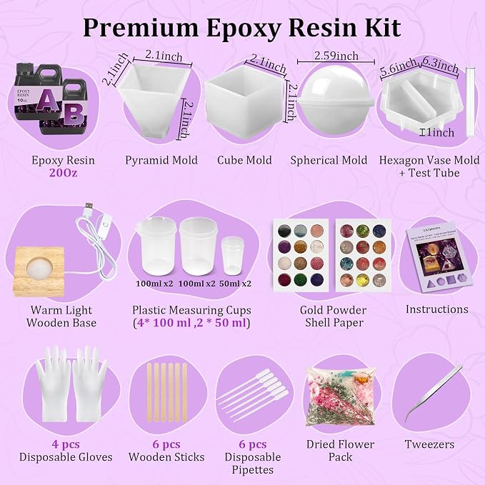 K KERNOWO Epoxy Resin Kit with Light - Image 8