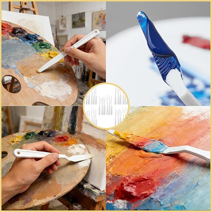 30-Piece Palette Knives, Flexible Art Tool, Stenciling Knife - Image 6