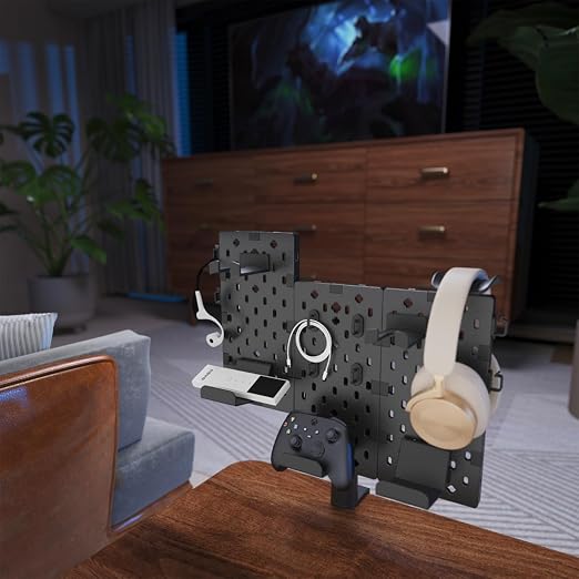 PEGZONE Headphone and Controller Holder, Rotating Gaming Accessories Organizer - Image 7