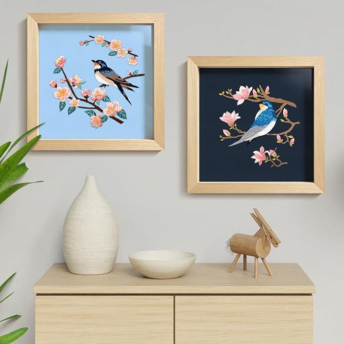 ERKOON Embroidery Kit for Beginners, 2 Set Floral Cross Stitch Set Include - Image 7