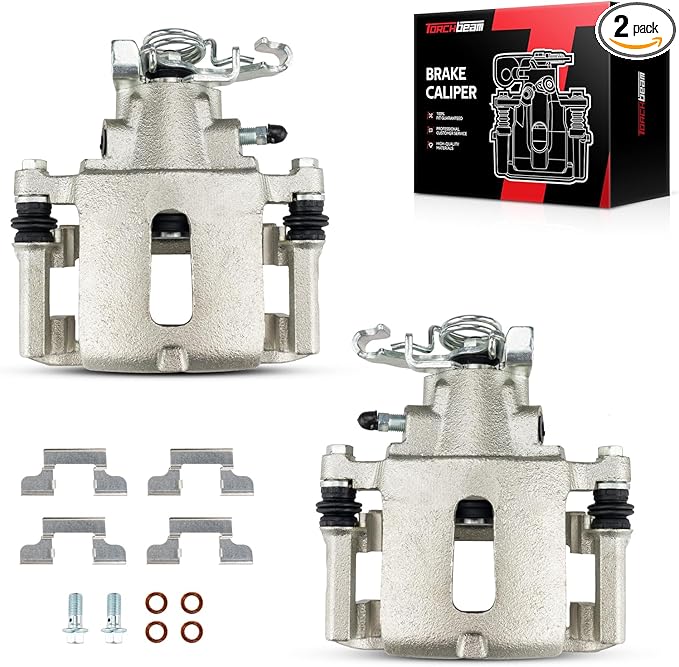 Torchbeam 2PCS Rear Driver and Passenger Side Brake Caliper For Ford for 2005-2014 Mustang, Disc Brake Caliper Assembly with Bracket Replace # 18B4927+18B4926