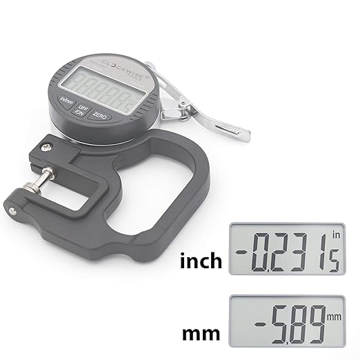 Digital Thickness Gauge, DTGR-0055 0-0.4 inch/10mm, 0.0005"/0.01mm Resolution
