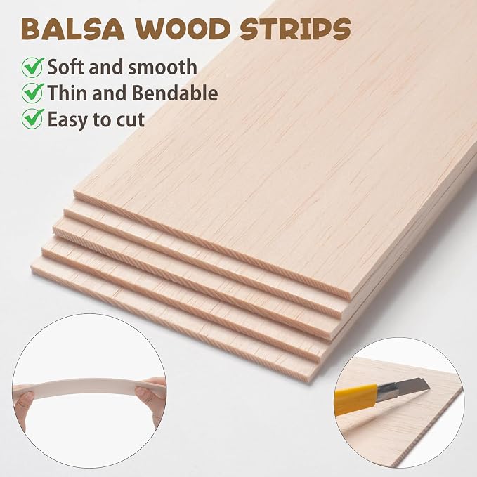Balsa Wood Sheets 1/8" Thin, Glider Airplanes - Image 4
