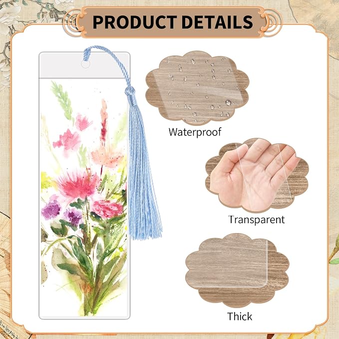 60 Sets Blank Kraft Paper Bookmarks Kit - Image 3