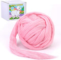 QMNNMA 14.1oz Wool Roving Yarn, Fiber Roving Wool Top, Felting Supplies by Qmnnma