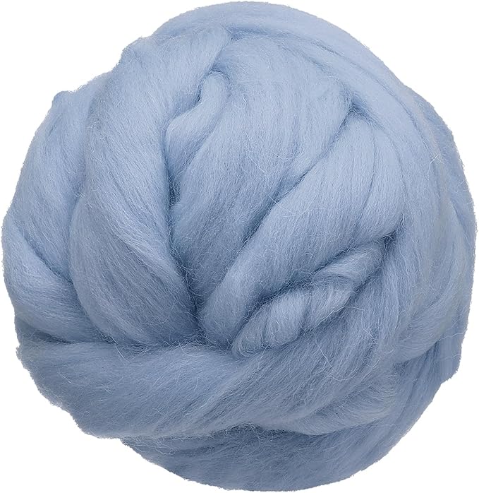 uxcell 3.53oz Wool Roving Yarn, Needle Felting Wool Fiber DIY Craft Needle Wet by uxcell