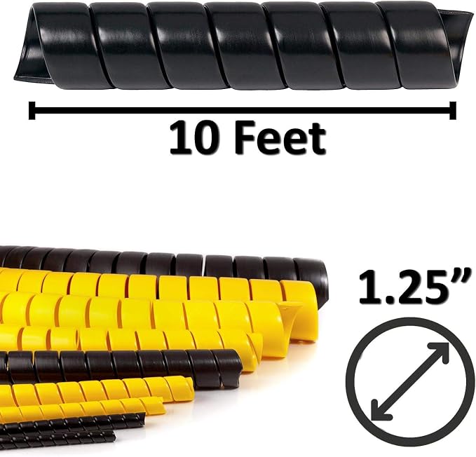 Electriduct 1.25 Inch Heavy Duty Spiral Wrap HDPE Flexible Plastic Cable Sleeve - Image 3