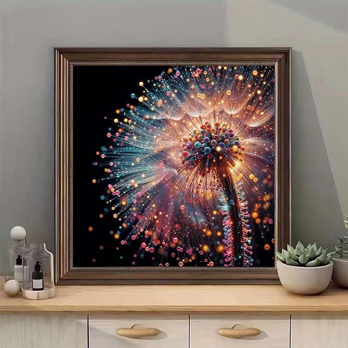SHICERNHJ 5D Diamond Art Kits for Adults, Dandelion Full Drill Diamond Dots for - Image 2