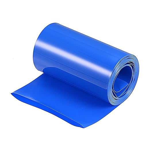 MECCANIXITY Battery Wrap PVC Heat Shrink Tubing 60mm Dia 95mm Flat 10 Feet(3meters) Blue Good Insulation for Battery Pack