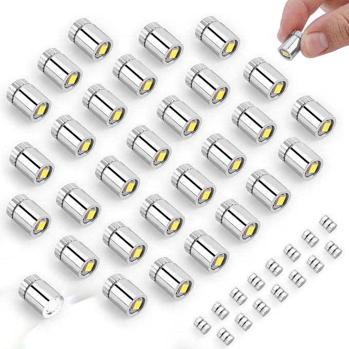 30pcs Micro Mini LED Lights, Cold White Small LED Lights by BTFO