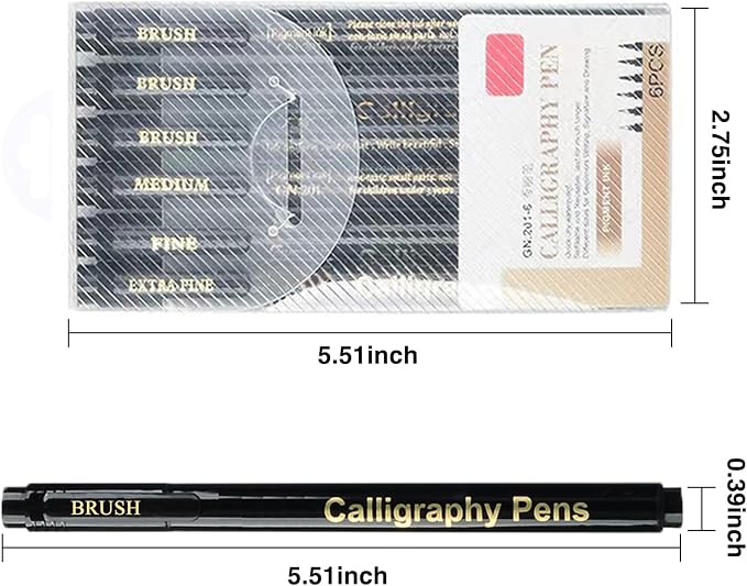 SAYEEC Calligraphy Brush Pens, Refillable Hand Lettering Pen - Image 2