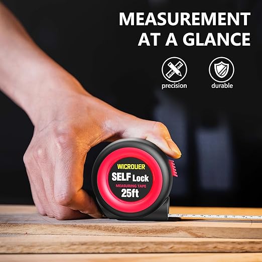 Gifts for Dad, Dad Gifts from Son Daughter, Tape Measure25FT Self-Locking, Steel Made Retractable Measurement, Imperial/Metric Scale, Easy to Read, Used for Architects, Carpenters, Handicrafts. (25FT)
