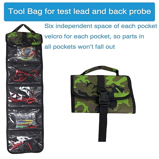 34-in-1 Test Lead and Test Probe Kit for Multimeter Tester | Lead Extension Right Angle to Straight 4mm Banana Plug Connectors Meter Leads | Multi-Type Back Probe Set | Alligator Clips