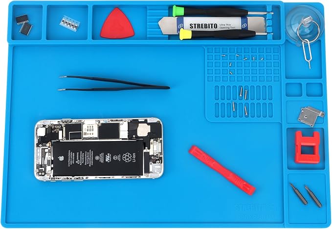 STREBITO Soldering Mat Electronics Repair Mat, Silicone Work Mat Heat Resistant by STREBITO