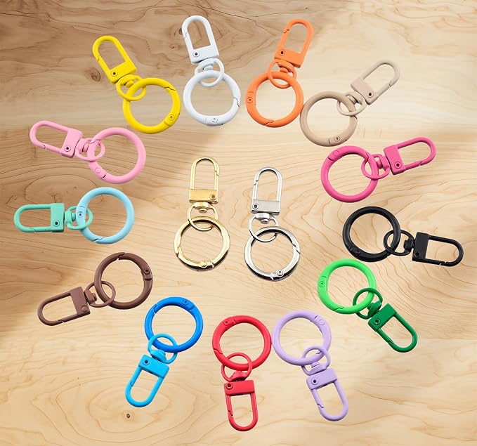 Keychain Clasp Keychain Clip Accessories Bulk 60pcs Colorful Lobster Claw Clasps - Image 7