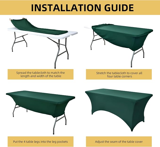 6-Pack 6ft Spandex Table Covers - Image 5