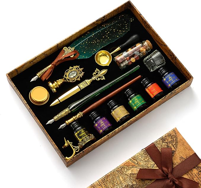Joyeee Feather Calligraphy Pen and Ink Set, by Joyeee