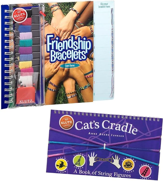 Klutz Craft Books Set, Friendship Bracelets and Cat's Cradle String Figures by Unknown