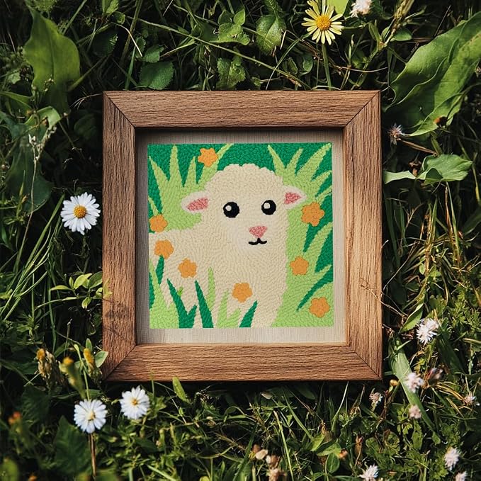 DOODLREAM Lamb Grass DIY Punch Needle Embroidery Kit - Image 6