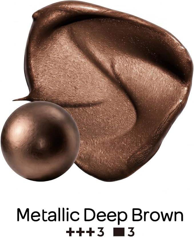 Nicpro Metallic Deep Brown Acrylic Paint, 8.45oz/250ml Craft Paint | Large Non - Image 2