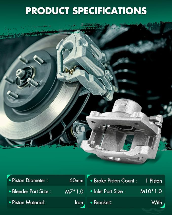 SCITOO 19B6041 Front Left Disc Brake Caliper w/Bracket Fit For Lexus For GS300 2006,For Lexus For IS250 2009-2015, Single Piston
