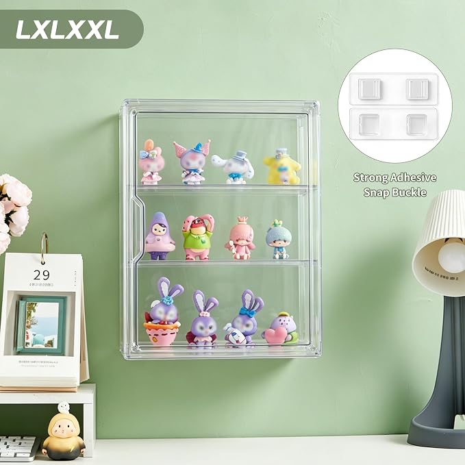 Acrylic Display Case for Collectibles 3 Tier Wall-Mounted Display Case - Image 4