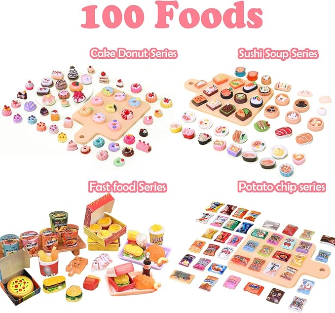 150Pcs Miniatures Food Drinks Bottles Doll House Accessories 1:12 Playset - Image 3