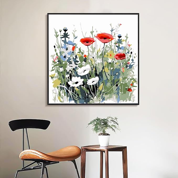 Yezavesu Flower Framed Paint by Numbers Kit - Image 7