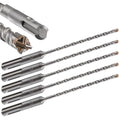 5pcs 5/32" X 6"-4" Concrete Drill Bits, Cross-Type Double Thread Carbide Material, Suitable for Concrete, Brick, Cement Walls, Stone, Compatible with Most Impact Drills