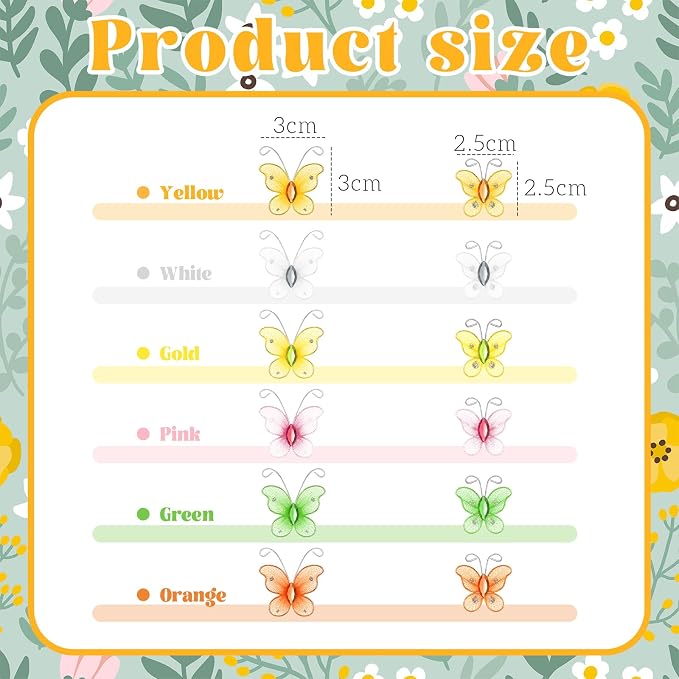 Zonon 60 Pcs Butterflies for Crafts - Image 2