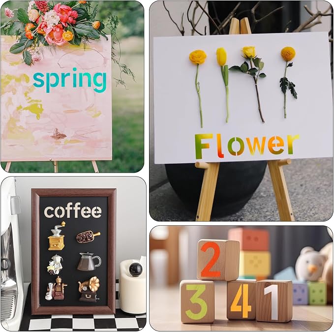 2 Inch Letter Stencils Symbol Numbers Craft Stencils, DIY Art Projects - Image 5