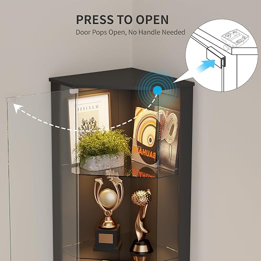 HNEBC 69" Tall Curio Display Cabinet - Image 4