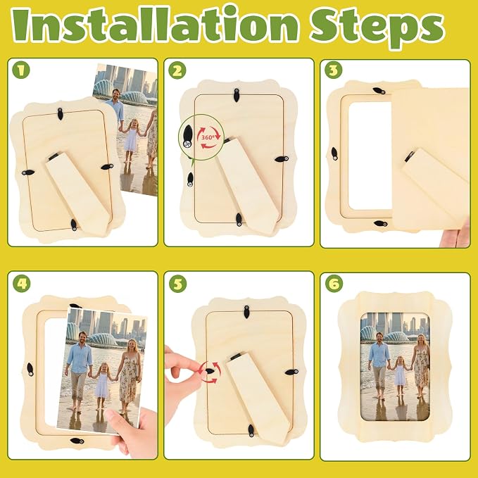 VOKOY 50 Pack DIY Wooden Picture Frames - Image 6