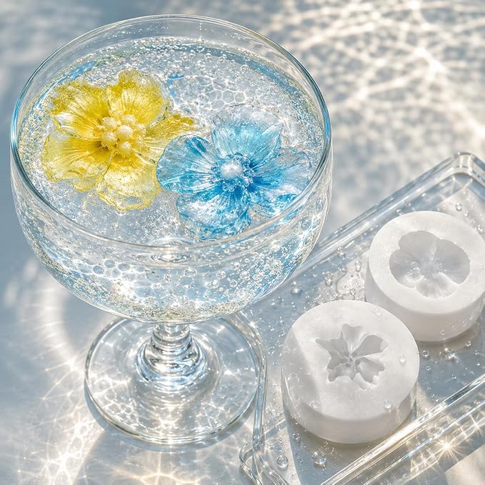 2 Pack 3D Flower Silicone Candle Molds Camellia Poppy - Image 6