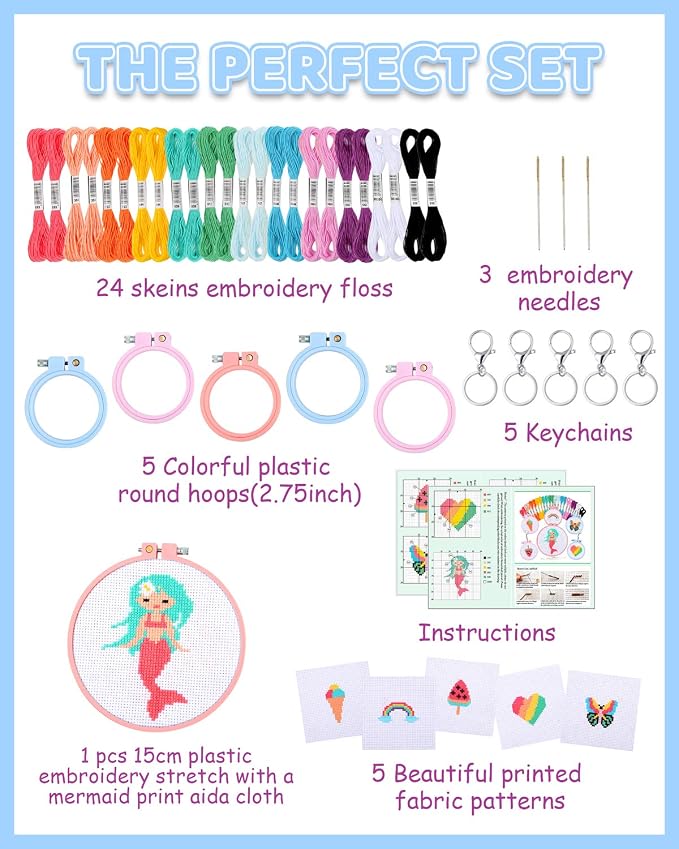 Pllieay 6 Pcs Cross Stitch Kits - Image 2