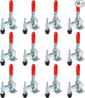 12 Pack Toggle Clamp, Adjustable Hold Down Clamps for Woodworking 200lb Holding Capacity 102-B Style Vertical Quick Release Toggle Clamps for Smokers, Doors, Cabinets, Tool Boxes