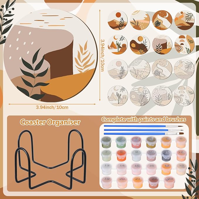 Reallnaive 8 Pcs Boho Paint by Numbers Kit - Image 3