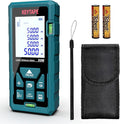 Distance Measuring Laser 165ft KEYTAPE Multifunction Measure Laser Ruler, Upgraded M/in/FT/FT+in Unit Switching Backlit LCD and Pythagorean Mode, DT50 Portable Handle Laser Distance Measurement Tool