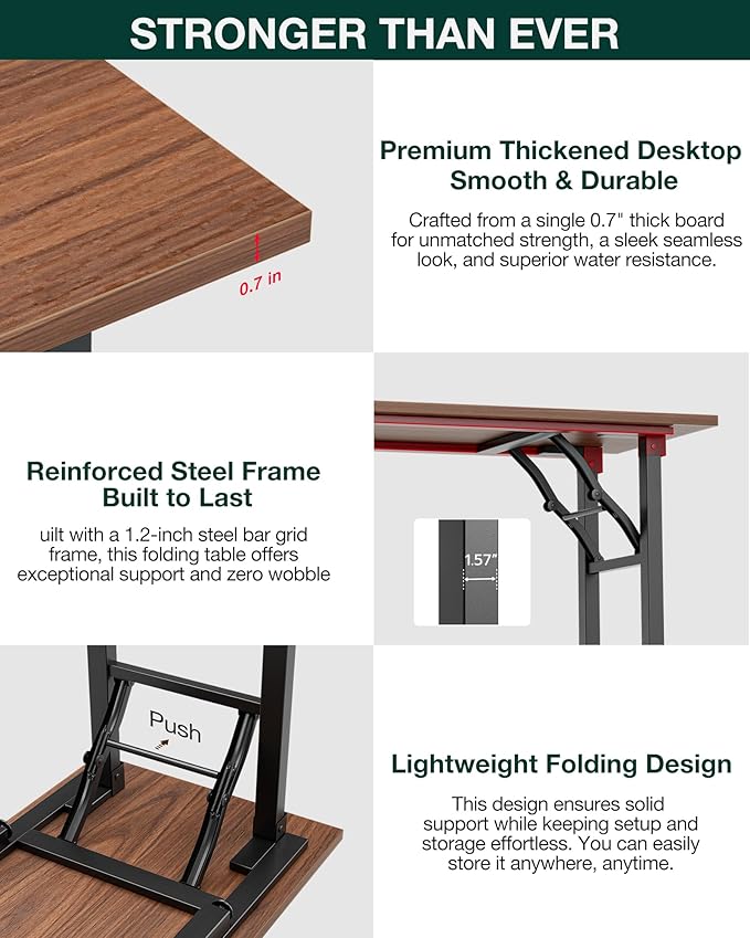 Frylr Small Folding Computer Desk – Portable 35.8 Inch Foldable Laptop Table - Image 5