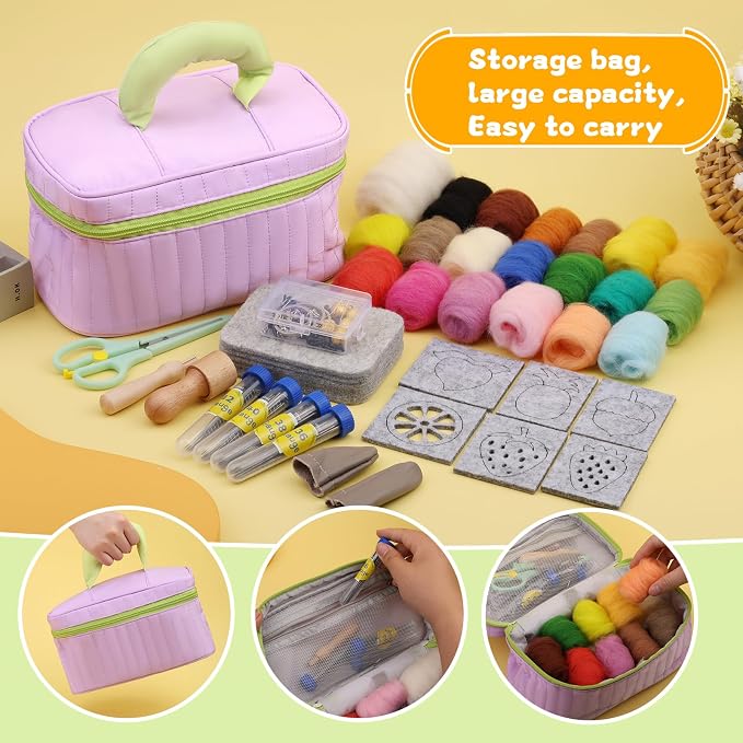 SOCNITC 20 Colors Needle Felting Kits - Image 6