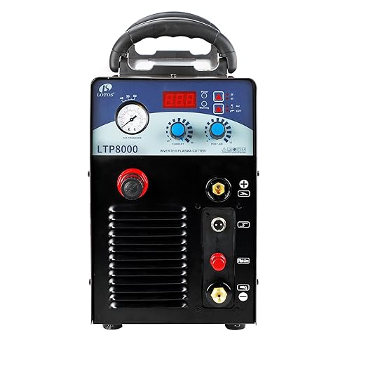 Lotos LTP8000 80 A Plasma Cutter with Pilot ARC Metal Cutter, 1 inch Clean Cut, Brown