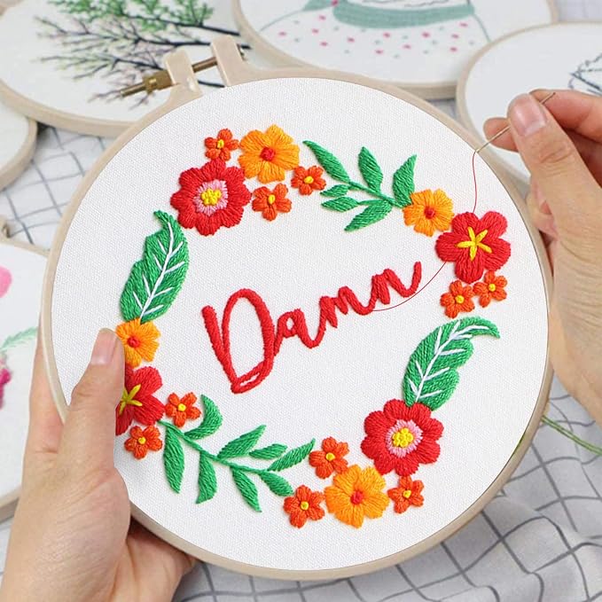 Louise Maelys 3 Pack Flower Embroidery Kit - Image 5