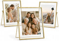 AceList Floating Picture Frame, 3 Pack 8x10 Gold Double Glass | Clear by AceList
